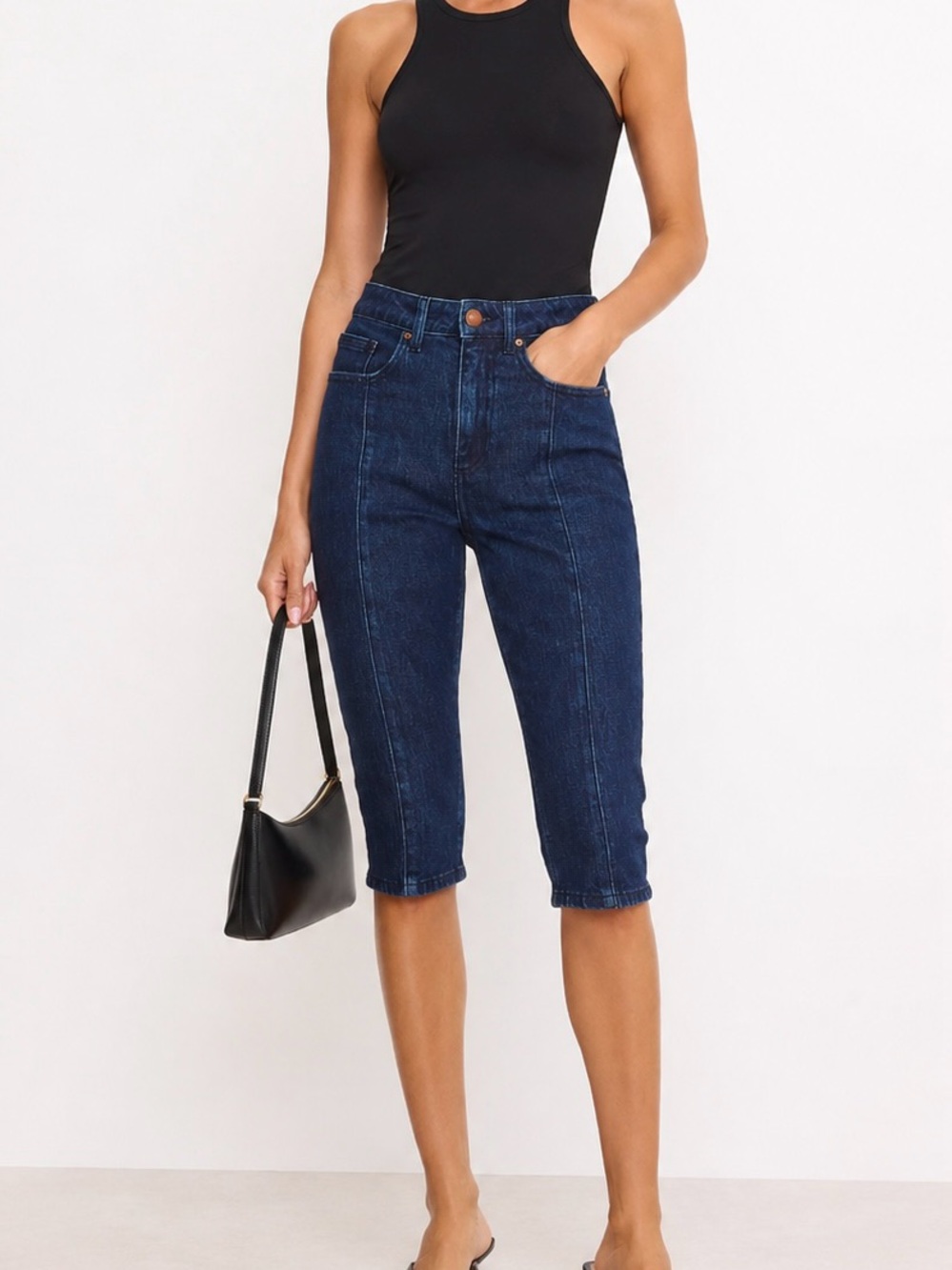 Seventy + Mochi Cali Capri Jeans Dark Americana W29 NWT